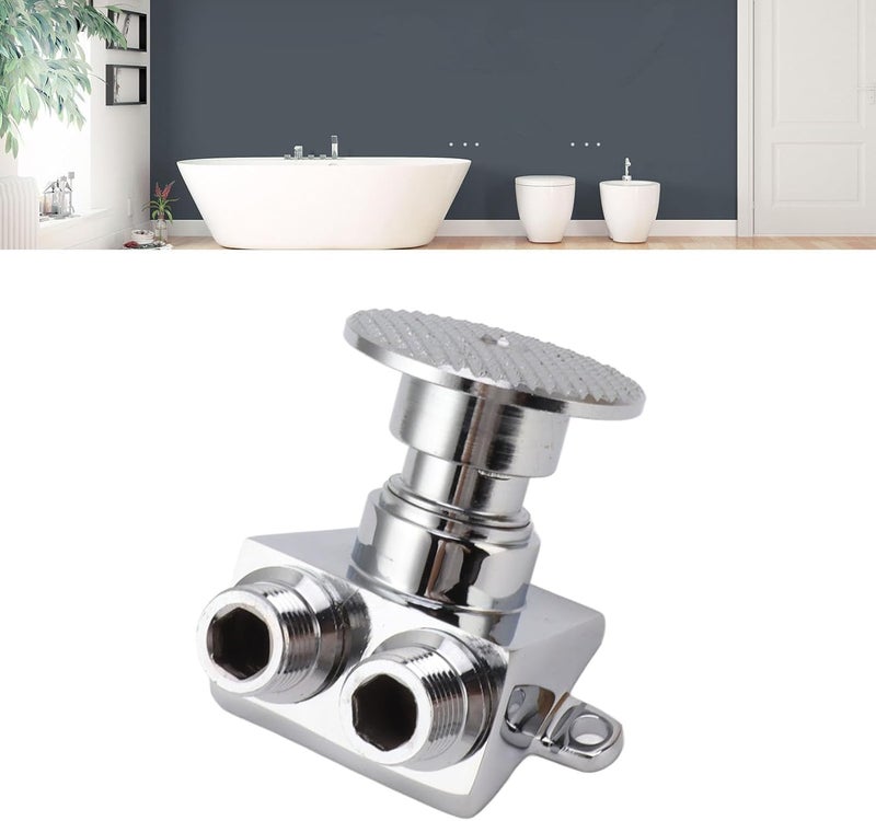 Topyond Touchless Copper Foot Pedal Water Valve Set for Basin Tap - Hands-Less and Hygienic Foot Operated Faucet for Bathroom and Outdoor - Image 5